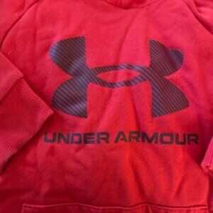 Buys Red Under Armour Rival Fleece Logo Hoodie